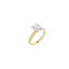 14K Yellow 8x6 mm Emerald Engagement Ring Mountin