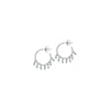 Diamond-Cut Bead Shaker Hoop Post Earrings