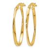 14K Twisted Oval Hoop Earrings