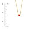 0.15ct 3mm Ruby Stone Bezel Necklace