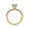 14K Yellow Gold Round Diamond Engagement Ring