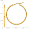 14K 2x40mm Polished Hoop Earrings