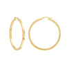 3mm x 50mm Square Tube Hoop Earrings