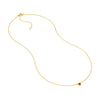 0.15ct 3mm Ruby Stone Bezel Necklace