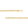 Polished Textured (2+1) Link Chain