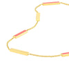 Neon Pink Enamel Alternating Bar Bracelet