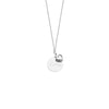 Sterling Silver Love Disk-Heart Necklace