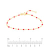 Red Enamel Bead Piatto Chain