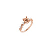 14K Rose 8x6 mm Oval Engagement Ring Mounting