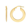 Triangular Tube Round Hoop Earrings