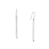 Bar Earrings in Plated Sterling Silver with CZ