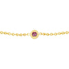 Mini Ruby Bezel Bolo Bracelet