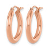 14K Rose Gold 3mm Polished Hoop Earrings