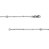 Sterling Silver Mini Bead and CZ Bezel Station Long Necklace