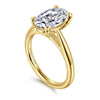 14K Yellow Gold Oval Diamond Engagement Ring