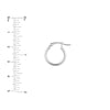 Sterling Silver 2mm x 15mm Polished Hoop Earrings