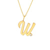 Script 'W' with Diamond Bezel Necklace