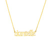 7mm Gothic Nameplate Necklace