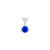 Diamond &amp; Sapphire Stud Earrings (1/8tcw)