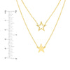 Wire and Solid Star Duet Necklace