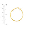 3x35 Half Round D/C Florentine Hoop Earrings