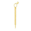Open Circle Earrings with Diamond-Cut Bead Fringe