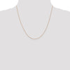 14K Rose Gold .5mm Baby Box with Lobster Clasp Chain