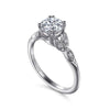 14K White Gold Round Diamond Engagement Ring