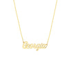 5mm Script Font Nameplate Necklace