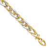 14K Two-tone Polished Fancy Link Bracelet
