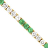 Diamond &amp; Emerald Tennis Bracelet (2-1/3tcw)