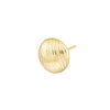 Ridged Button Stud Earrings on Post Back