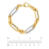 Two Tone (3+1) Paper Clip Brushed Polished Chain