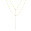Two-Stranded Connecting Bead Dangle Necklace