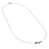 Petite Teal Sapphire and Blue Blossom Necklace