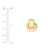 Polished Door Knocker Hoop Earrings