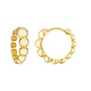 Graduated Beaded Hoop Earrings