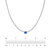 Sapphire Solitaire Diamond Tennis Necklace