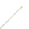 Two-Tone Oval Stamping Link Chain Anklet