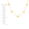 Adjustable Five Heart Stations Necklace