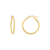 2mm x 25mm Polished Hoop Earrings