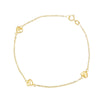Puffy Heart Station Trio Bracelet