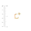 Tri Color Geometric Hoop Earrings