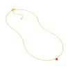 0.33ct 4mm Ruby Bezel Adj Necklace