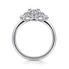 14K White Gold Round Three Stone Diamond Engagement Ring