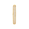3 Row Diamond Pave Hoop Earrings (1-1/3tcw)