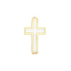 White Cross Enamel Huggies
