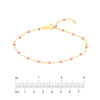 Baby Pink Enamel Bead Piatto Chain
