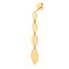 Mirror Graduated Oval Shape Link Dangle Earrings