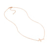 Sterling Silver E2W Small Sideways Cross Necklace